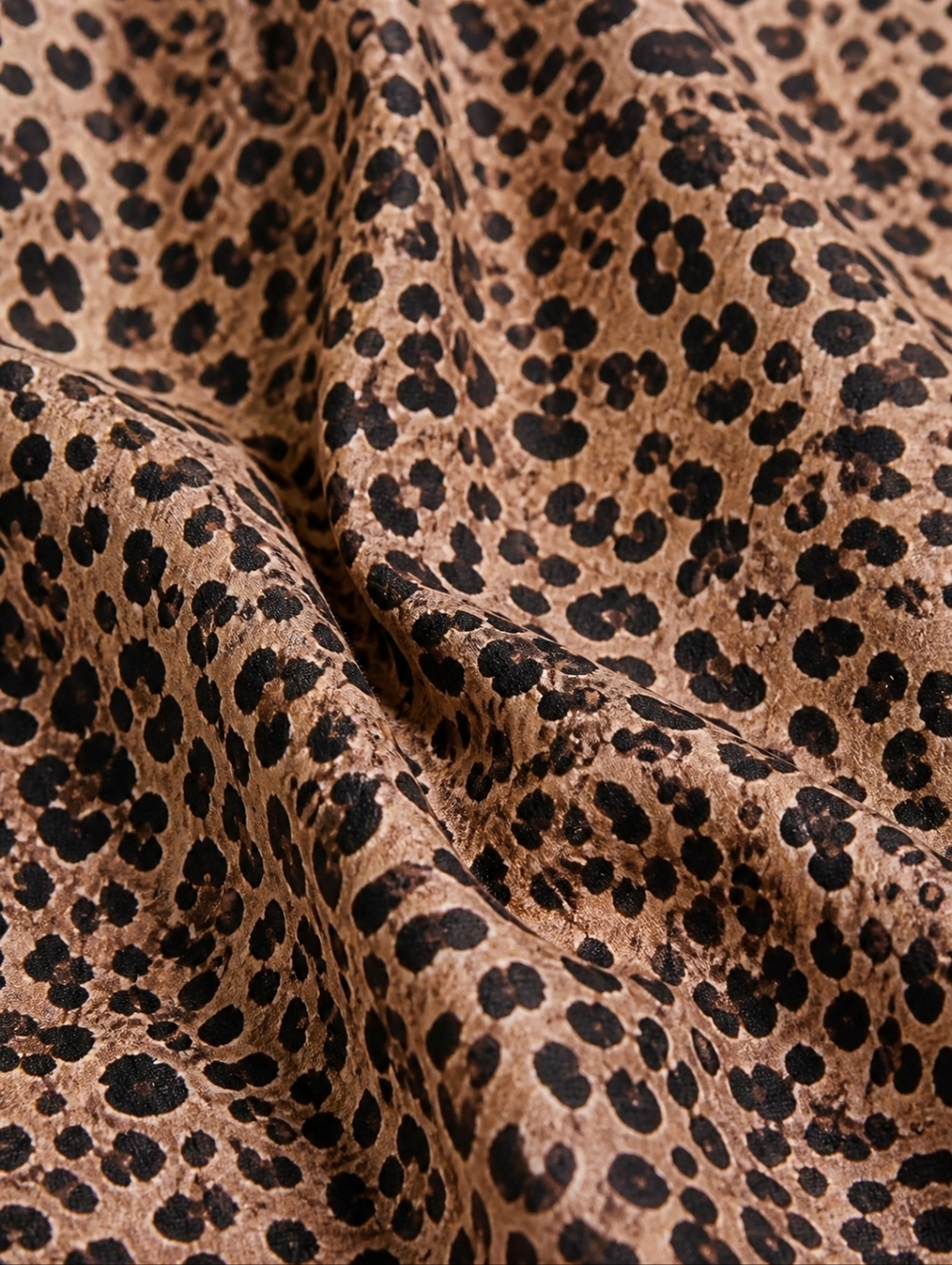 BuddyLove Leopard Maxi Dress XS NWT Boho Deep V Long Sleeve Smocked Waist - Picture 8 of 16